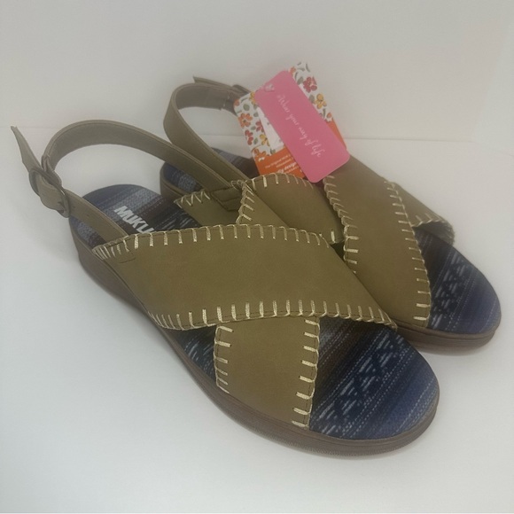 MUK LUKS City Highrise Women’s Taupe Platform Sandals Size 10 - Picture 3 of 8